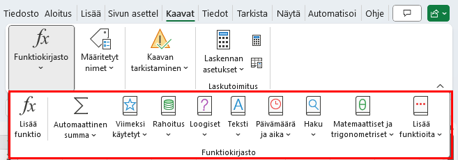 Valintanauhan painike avattu